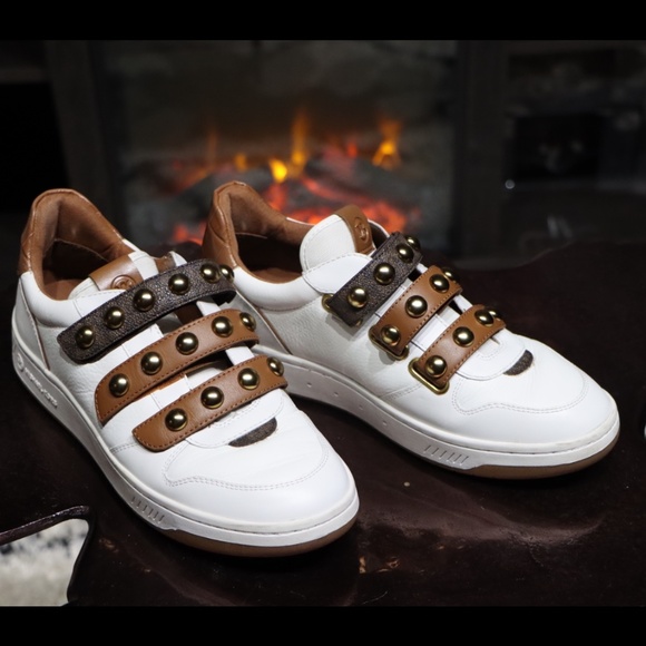 michael kors gertie studded leather sneaker